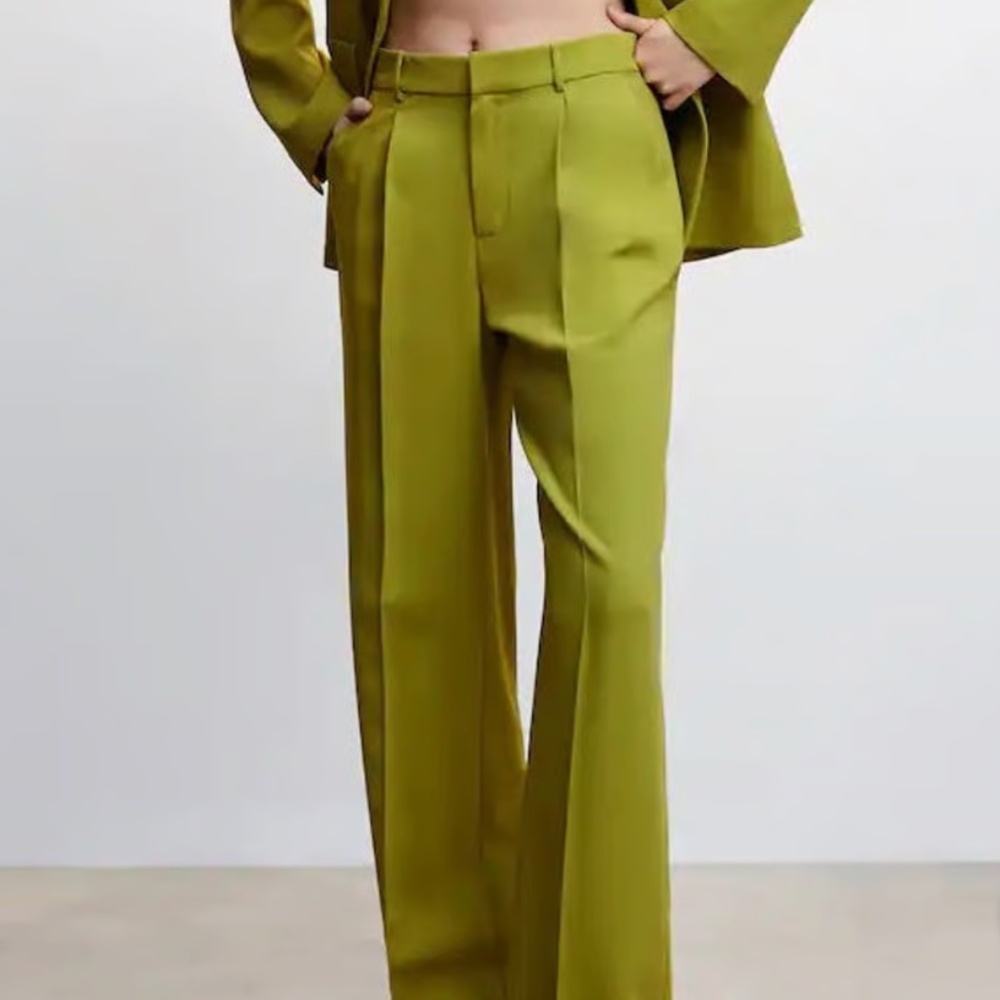 MANGO Women's Wide Leg Suit Pants NWT